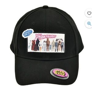 NWT Disney Parks Black Star Wars Retro Vintage Action Figures Adult Baseball Hat